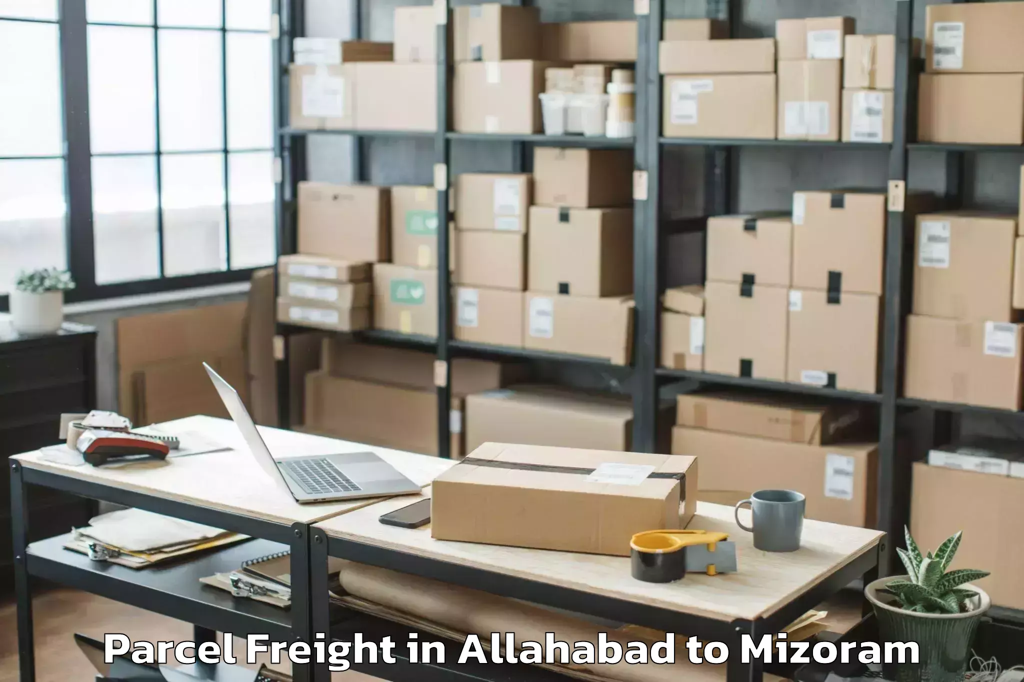 Top Allahabad to Aizawl Airport Ajl Parcel Freight Available